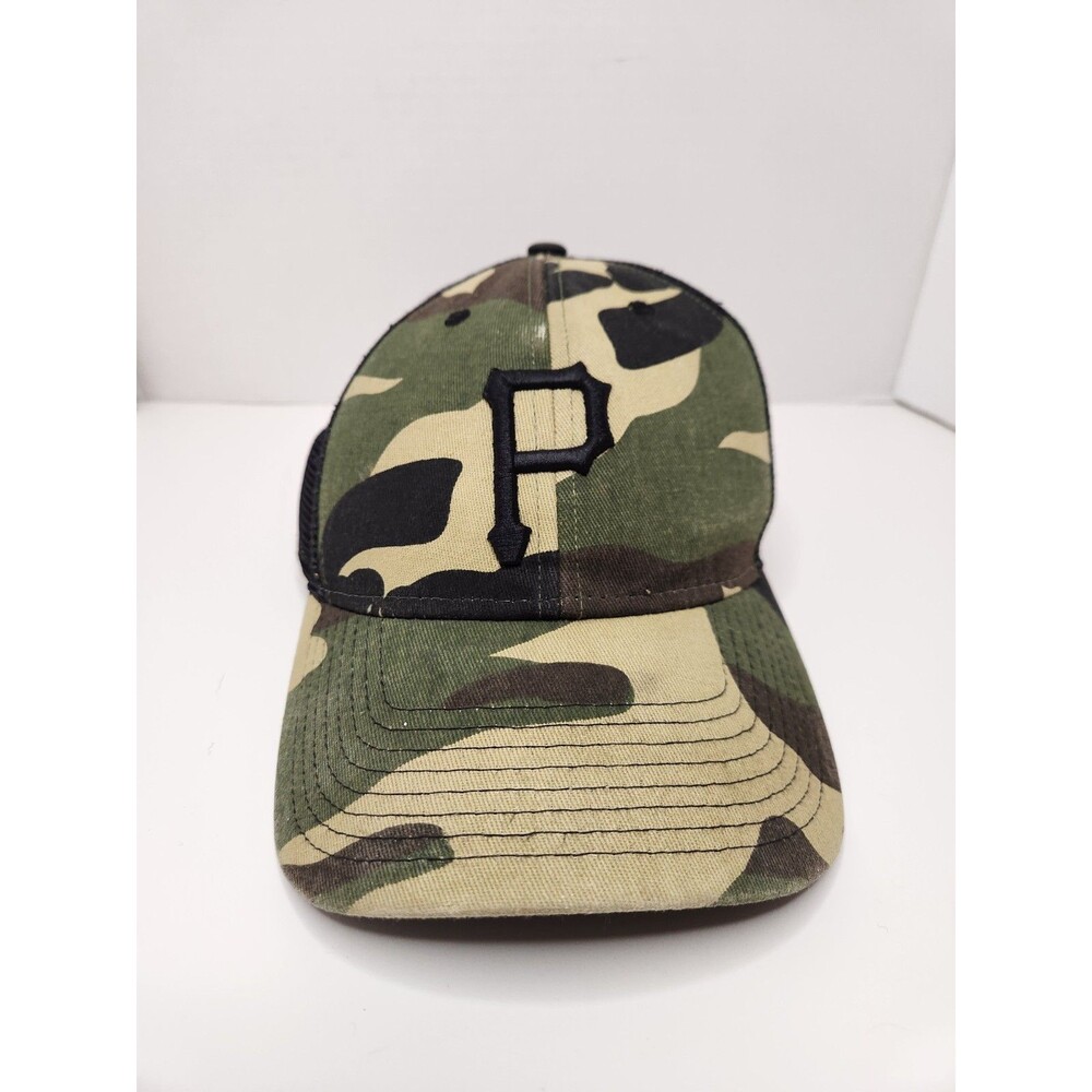 Pittsburgh Pirates Hat Cap Strap Back MLB Baseball Camo Trucker‎ Vented Mesh
